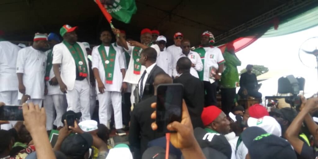 2023: Nnamdi Iro Oji receives Labour Party Flag as Senatorial Candidate 10 IMG WA
